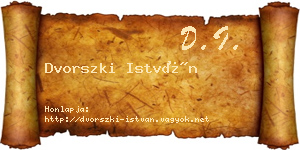 Dvorszki István névjegykártya